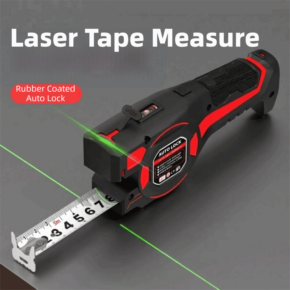 Industrial Laser Tape Measure - Pita Ukur Laser 3-in-1 Dapat Ditarik