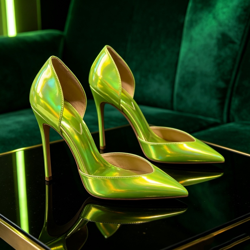 Industrial Green Laser - Sepatu Klub Malam Seksi Fluorescent Laser