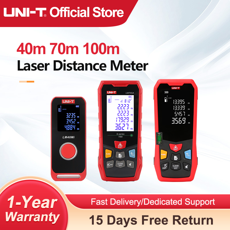 Industrial Laser Tape Measure - UNI-T Pengukur Jarak Laser 40m 60m