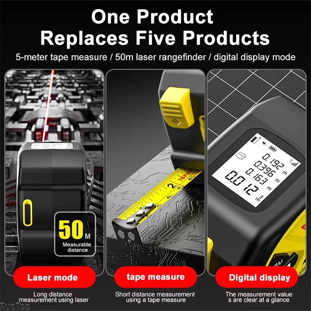 Pengukur Pita Laser 5M Pengisi - Industrial Laser Tape Measure ulasan dan harga