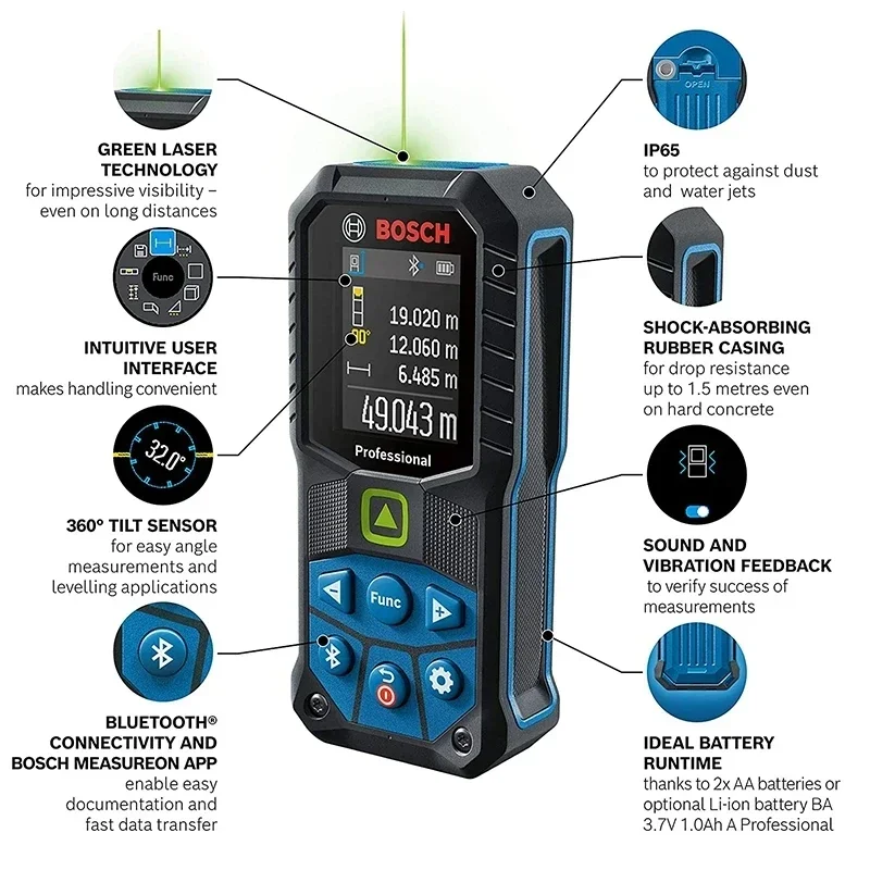 Bosch GLM50-27CG Laser Rangefi - Industrial Green Laser ulasan dan harga