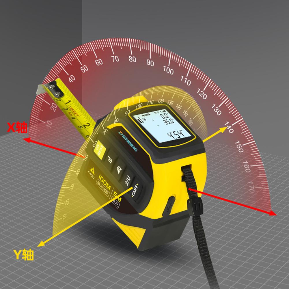 Pengukur Jarak Laser 4-In-1 40 - Industrial Laser Tape Measure ulasan dan harga