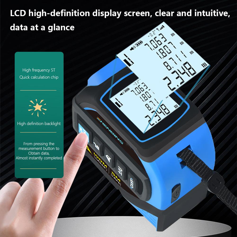Pengukur Jarak Laser 4-In-1 40 - Industrial Laser Tape Measure ulasan dan harga