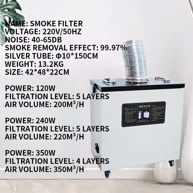 240W Penyedot Asap Udara Murni - Industrial Laser Fume Extractor ulasan dan harga
