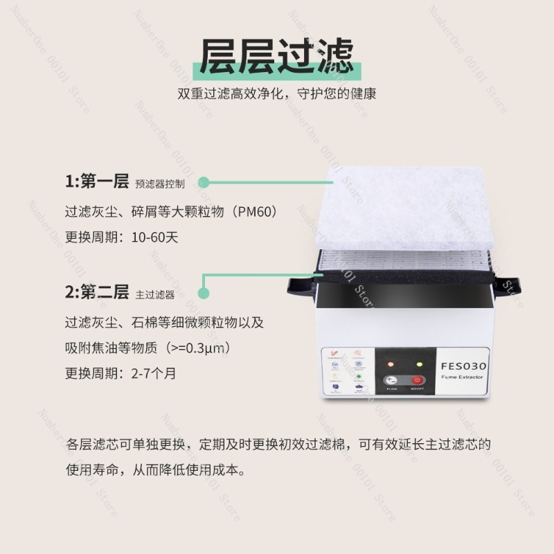 Pembersih Asap Industri Kompak - Industrial Laser Fume Extractor ulasan dan harga