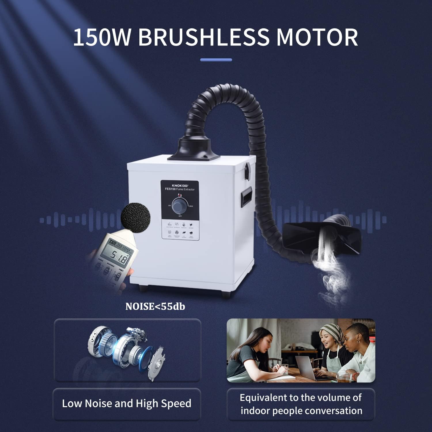 KNOKOO FES150 Penghisap Asap L - Industrial Laser Fume Extractor ulasan dan harga