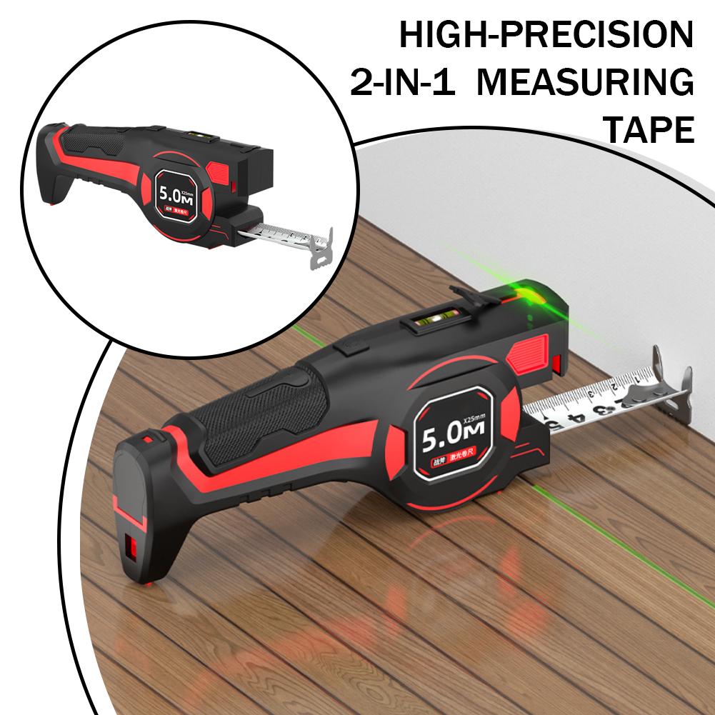 Alat Ukur Jarak Laser 2 in 1 d - Industrial Laser Tape Measure ulasan dan harga