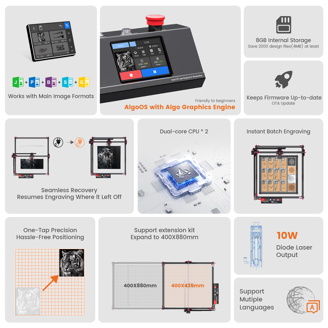 AlgoLaser DIY KIT MK2 10W Mesi - Industrial Laser Blasting ulasan dan harga
