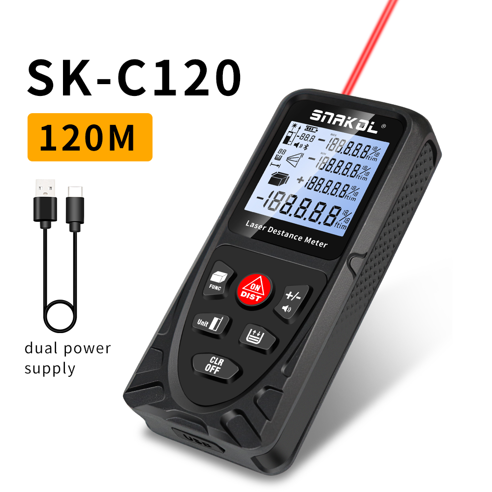 SNAKOL 3-in-1 Pengukur Jarak L - Industrial Laser Tape Measure ulasan dan harga