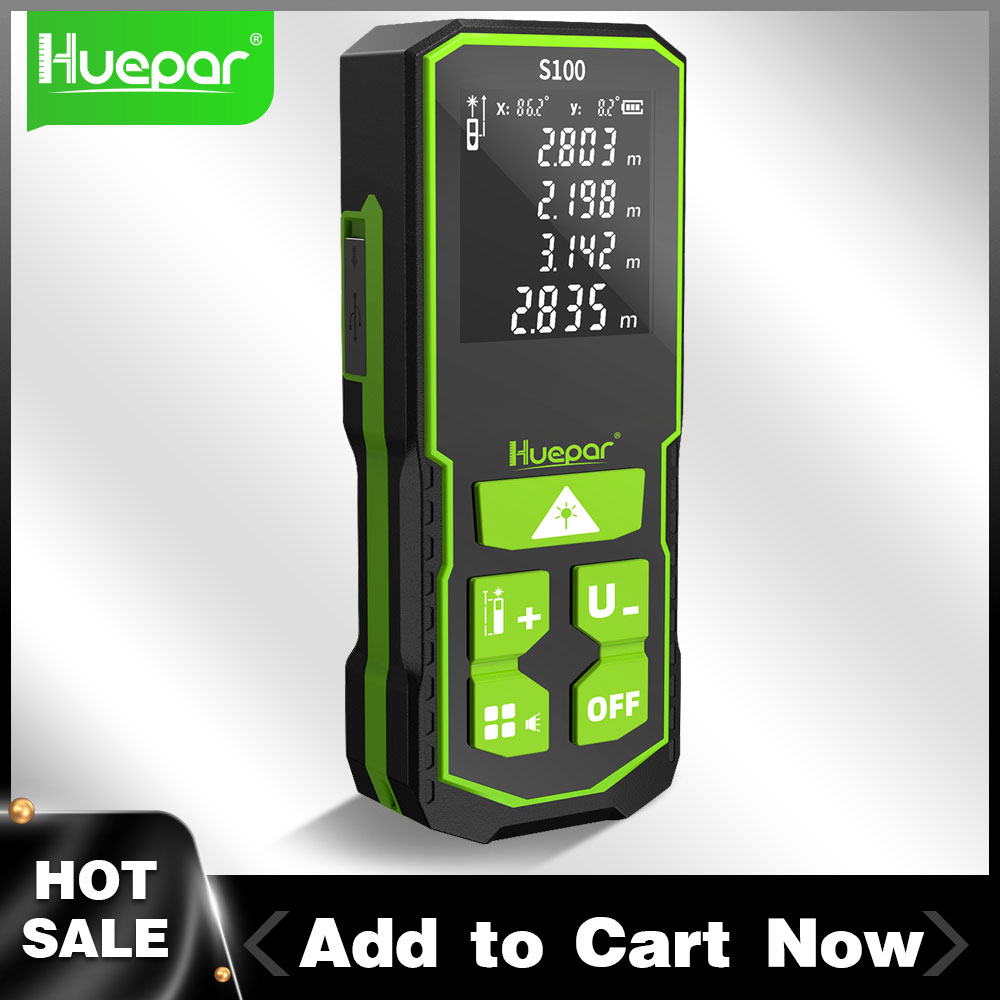 Huepar Pengukur Jarak Laser Di - Industrial Laser Tape Measure ulasan dan harga